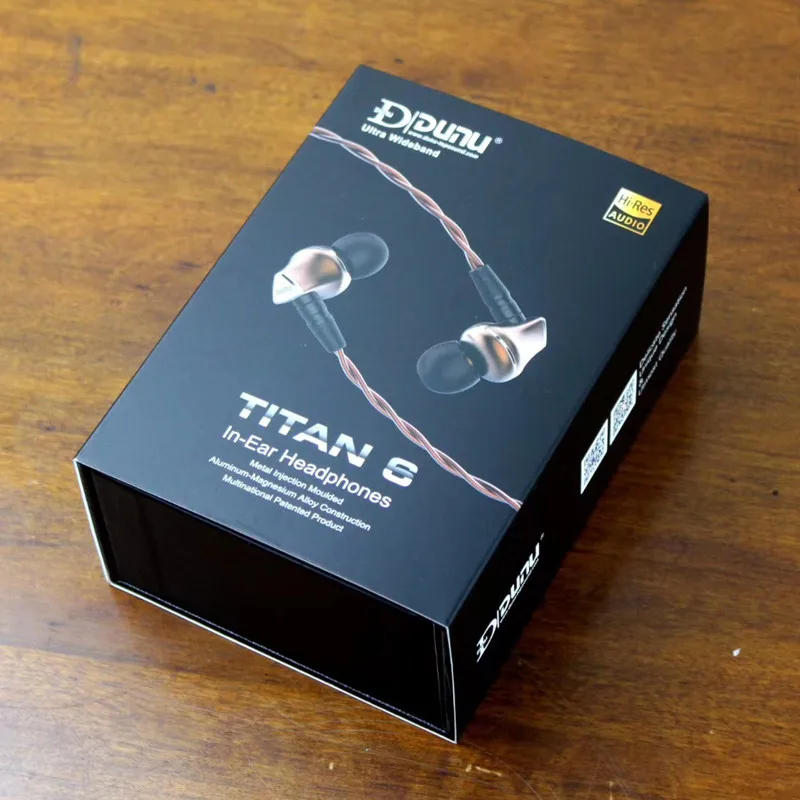 Диафрагма Бериллиевая DUNU TITAN 6 динамические Hi Fi стереонаушники с монитором музыки