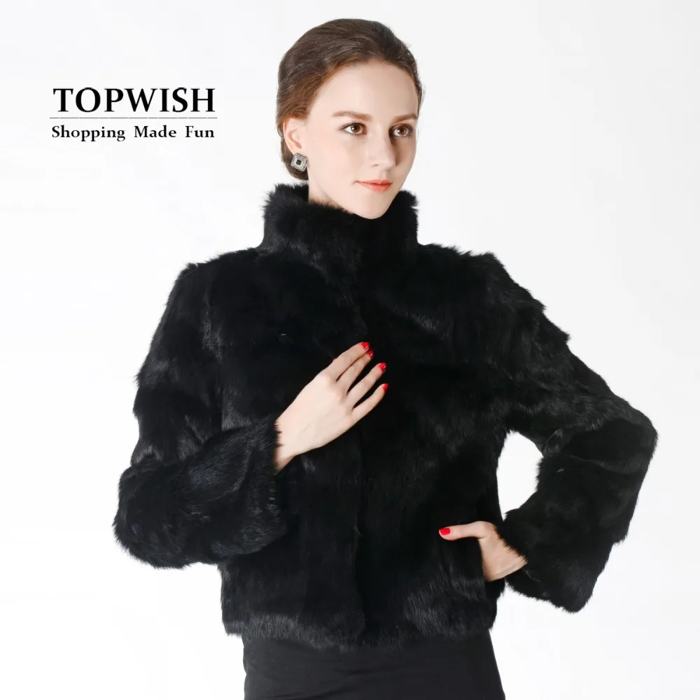 Женская меховая куртка из кроличьего меха теплая безрукавка натурального с