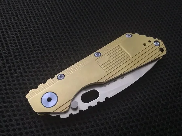 Golden Jonnyjamie на заказ Strider SMF 3," TC4 титановая ручка CPM S35VN лезвие тактический складной боевой выживания Ножи - Цвет: Golden