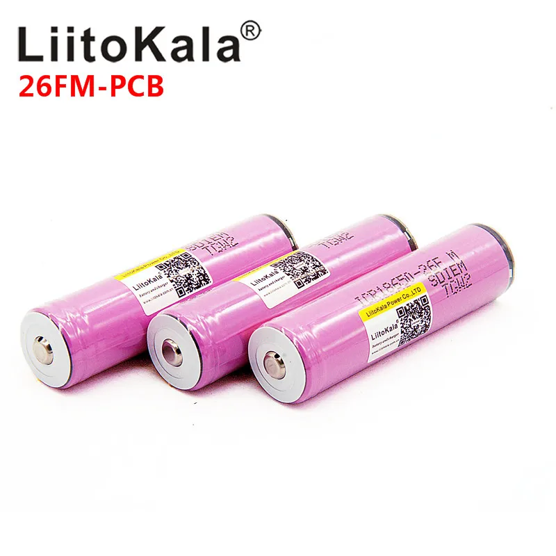 LiitoKala 18650 2600 mah ICR18650-26FM 3,7 V 18650 емкость литий-ионная батарея для светодиодный фонарик факел батарея