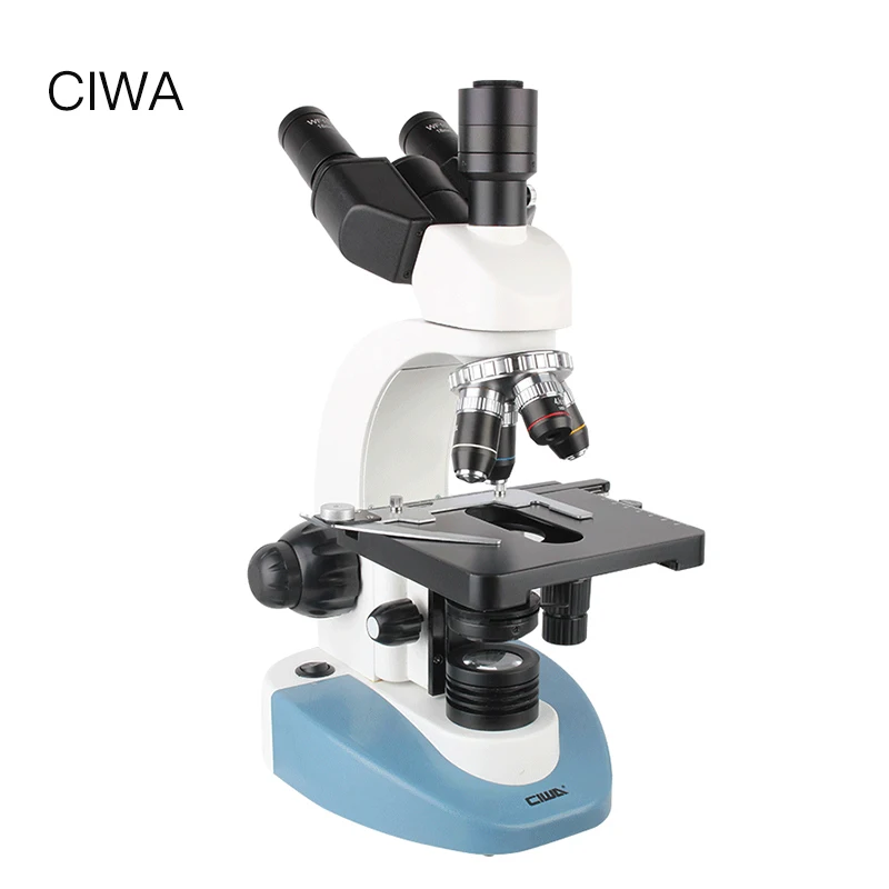 CIWA Профессиональный биологический 40X 1600X микроскоп бинокулярный бинокль HD