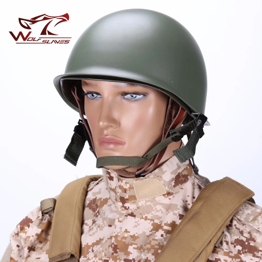 

Высококачественный Универсальный портативный военный Стальной шлем M1 тактическое защитное армейское снаряжение полевые зеленые шлемы