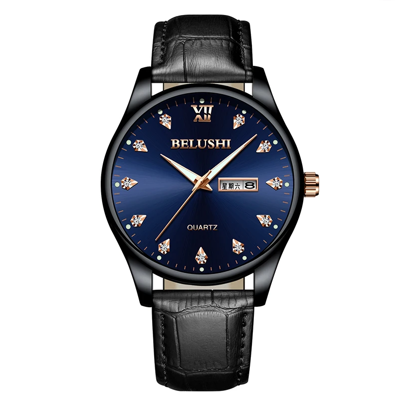 G-535BHGP Mens Watches Top Brand Luxury Casual Watch New Fashion Waterproof Business Quartz Watches For Mens Wristwatch Clock Full Steel - Цвет: G-535BHGP