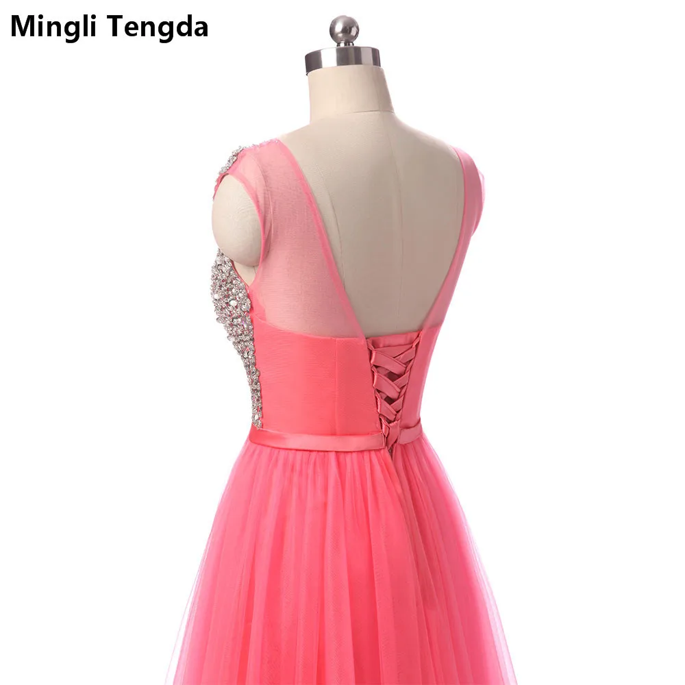 Mingli Tengda 2017 новые розовые красные длинные великолепные вечерние наряды с