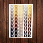 1 шт. блестящий браслет с листьями, татуировка, золото, серебро, металлик, татуировка, боди-арт, водостойкая Временная искусственная кожа, H062