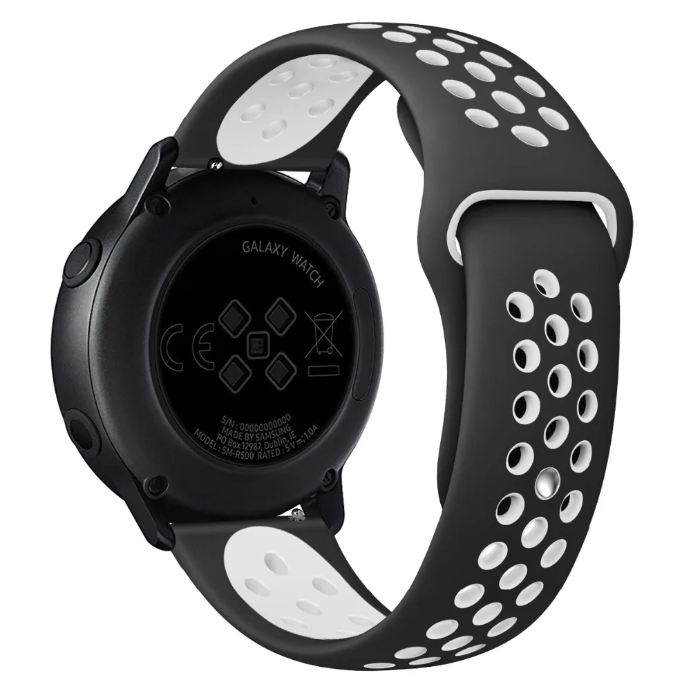 20 мм ремешок для часов для samsung Galaxy Watch Active/gear Sport/gear S2 классические часы huawei сменный ремешок для часов браслет 91027