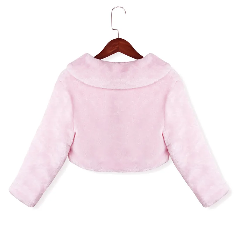 Розовый девушка Искусственный мех с длинным рукавом свадебное Обёрточная бумага