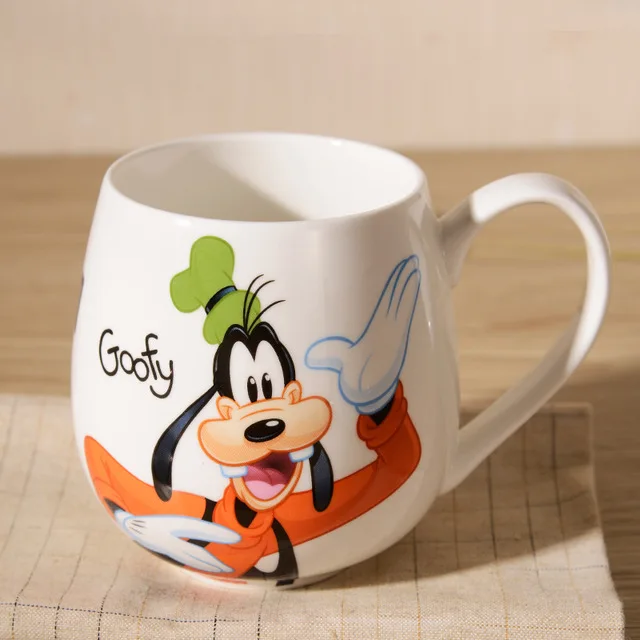 Goofy Мультяшная кружка Микки Минни керамические чашки молоко 420 мл креативная модная парная кружка кофейная чашка для воды Милая чашка для завтрака Рождественский подарок - Цвет: Goofy