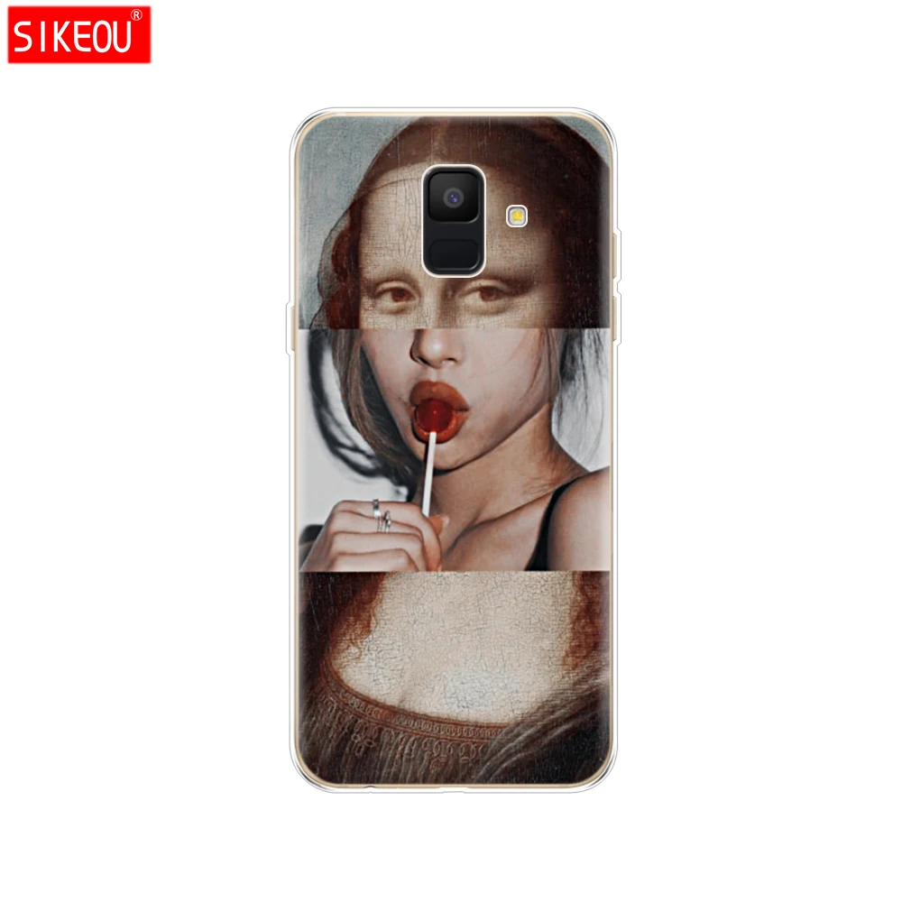 12100 Силиконовый чехол для samsung Galaxy A6 чехол Dual SIM SM A600 A600F для samsung A6 plus A605 A605F чехол защитный чехол - Цвет: 12100
