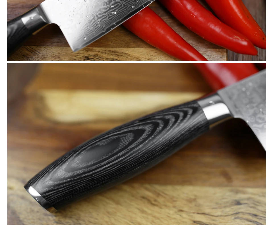 XINZUO 6,8 ''дюймовые кухонные ножи Nakiri 67 слоев японской VG10 дамасской стали нож-шеф повара нож для нарезки Pakka деревянной ручкой