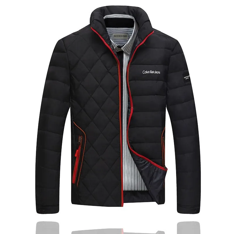2015 male fashion stand collar winter down coat men's clothing fleece thermal outerwear | Мужская одежда