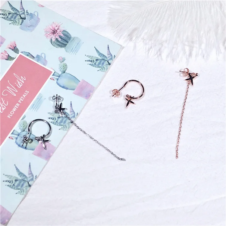 

2019 New Arrival Fresh Simple Designer Women Stud Earrings Real 925 Sterling Silver All Matching Elegant Earrings for Women