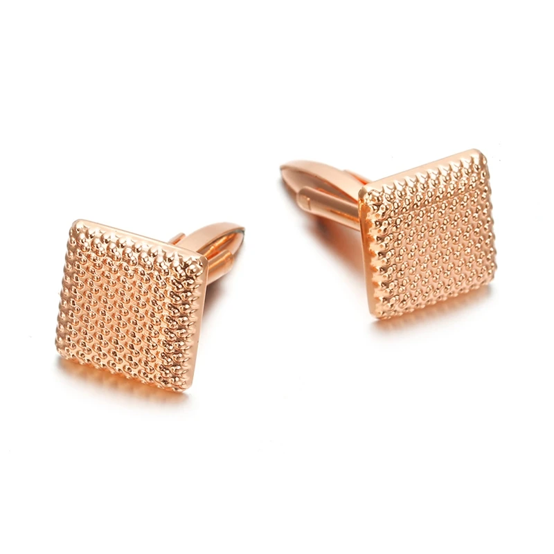 XK18S036-Rose Gold TOMYE мужские Запонки Высокое качество Золотой черный пистолет розовое золото серебро узор Бизнес Рубашка Запонки Свадебные украшения XK18S036 - Окраска металла: XK18S036-Rose Gold