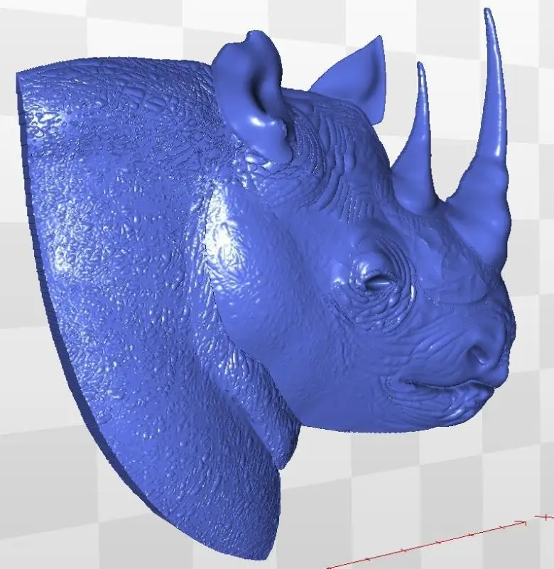 

Для ЧПУ в формате STL, 3d модель, рельеф rhinoceros_1