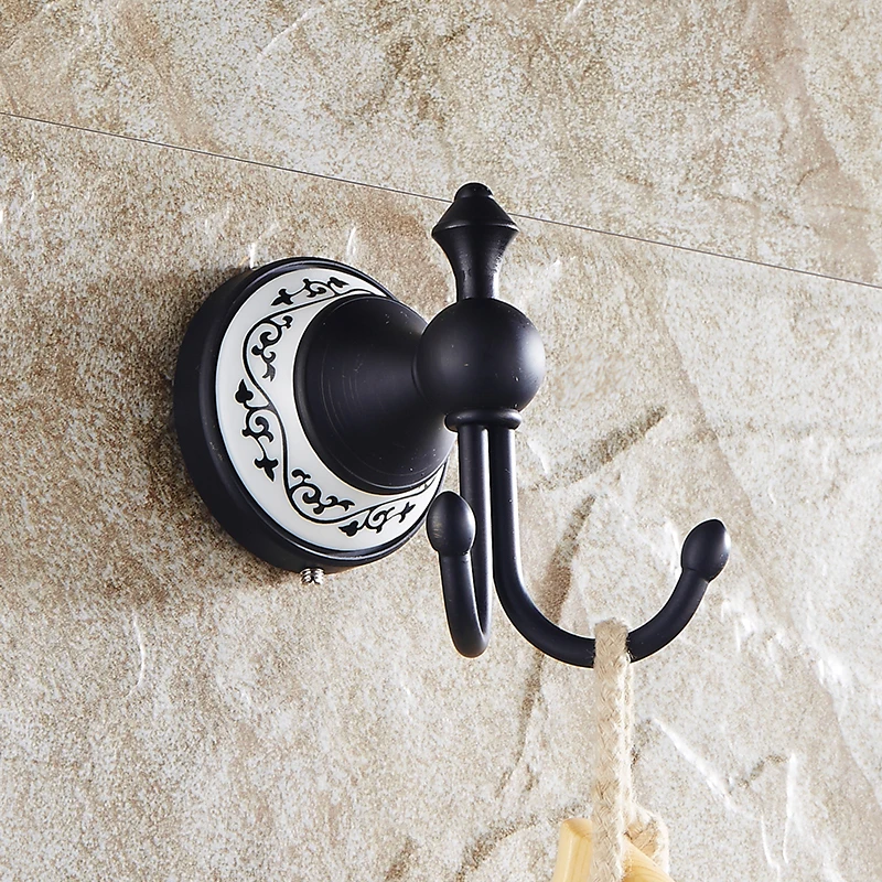 Новое поступление крючки для халатов черная бронзовая ручка винтажные