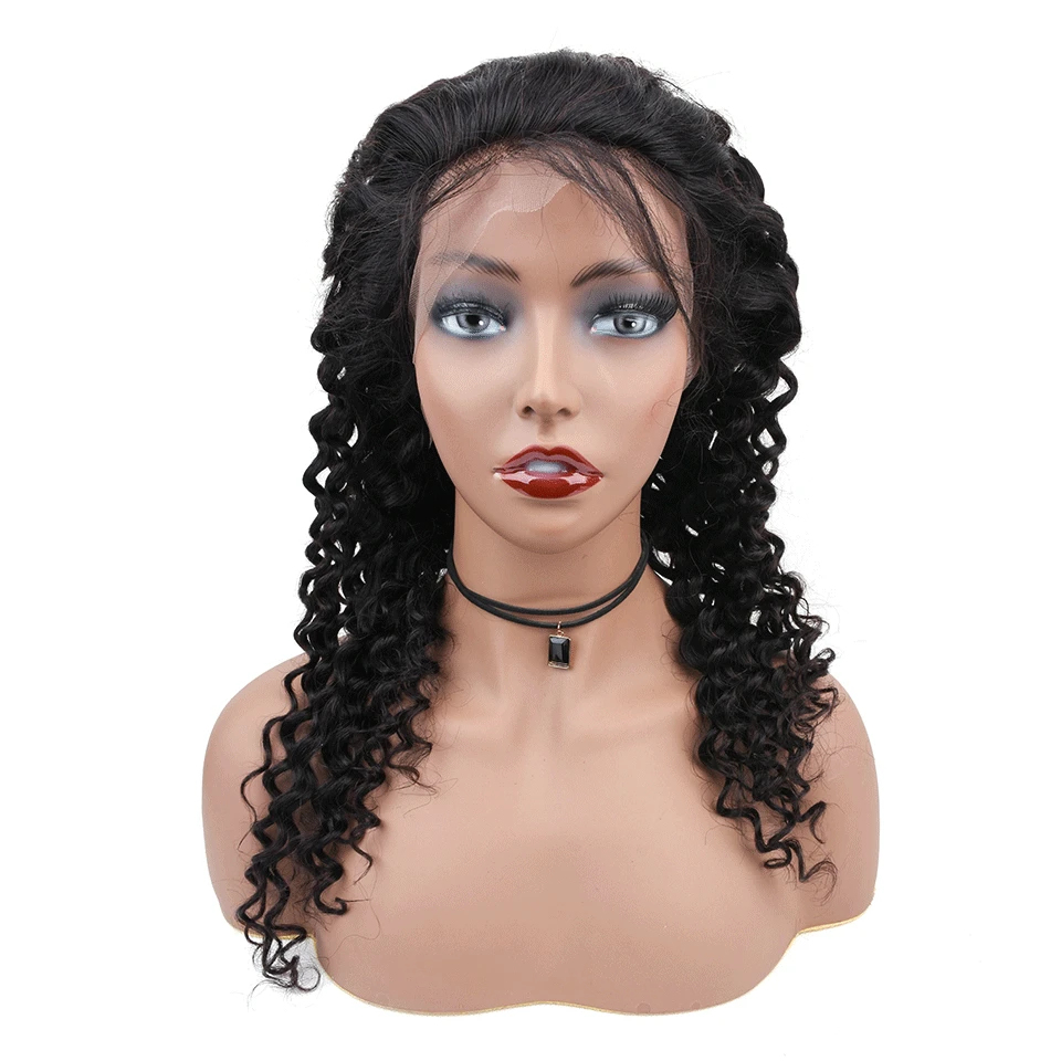 Soph queen hair 13*4 фронтальные человеческие волосы парики для черных женщин перуанские глубокие волнистые волосы парики с волосами младенца естественного цвета