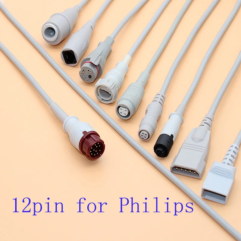 Совместимый hp 12pin к Argon/Medex/hp/edard/BD/Abbott/PVB/Юта IBP сенсор адаптер магистральный кабель