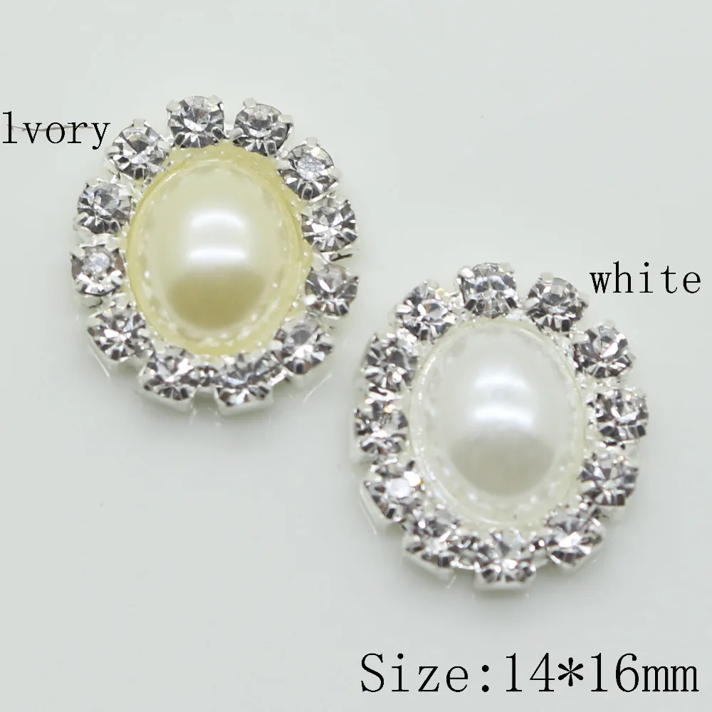 Новинка 10 шт. 14х16 мм овальные жемчужные стразы на пуговицах металлические