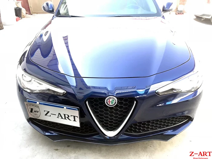 Z ART углеродное волокно спереди губ для Alfa Romeo Giulia 200HP 280HP подбородка 2016 2018|Обвесы| |