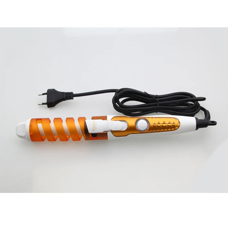 orange KEMEI автоматические керамические щипцы для завивки волос Rron электрические щипцы для завивки волос Инструменты для укладки волос plancha pelo Профессиональный KM-1026 - Цвет: orange