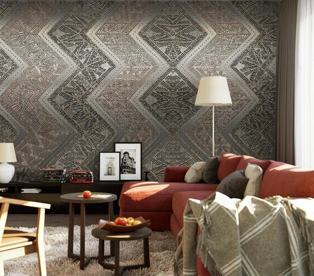 Decorative wallpaper Modern metal abstract style background wall | Обустройство дома