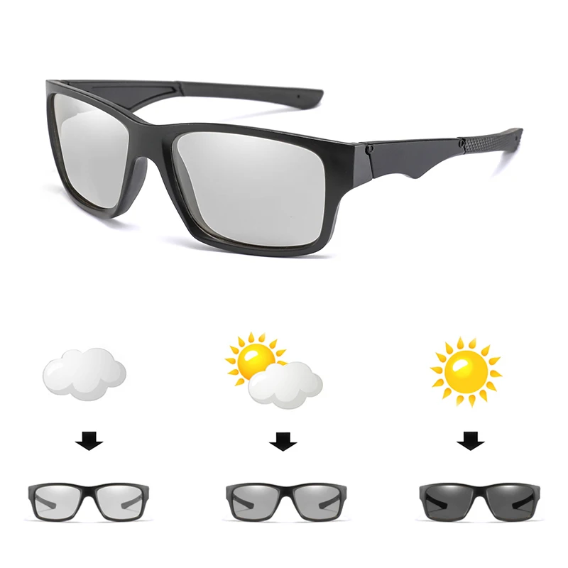 Фотохромные поляризационные солнцезащитные очки для мужчин вождения спортивные