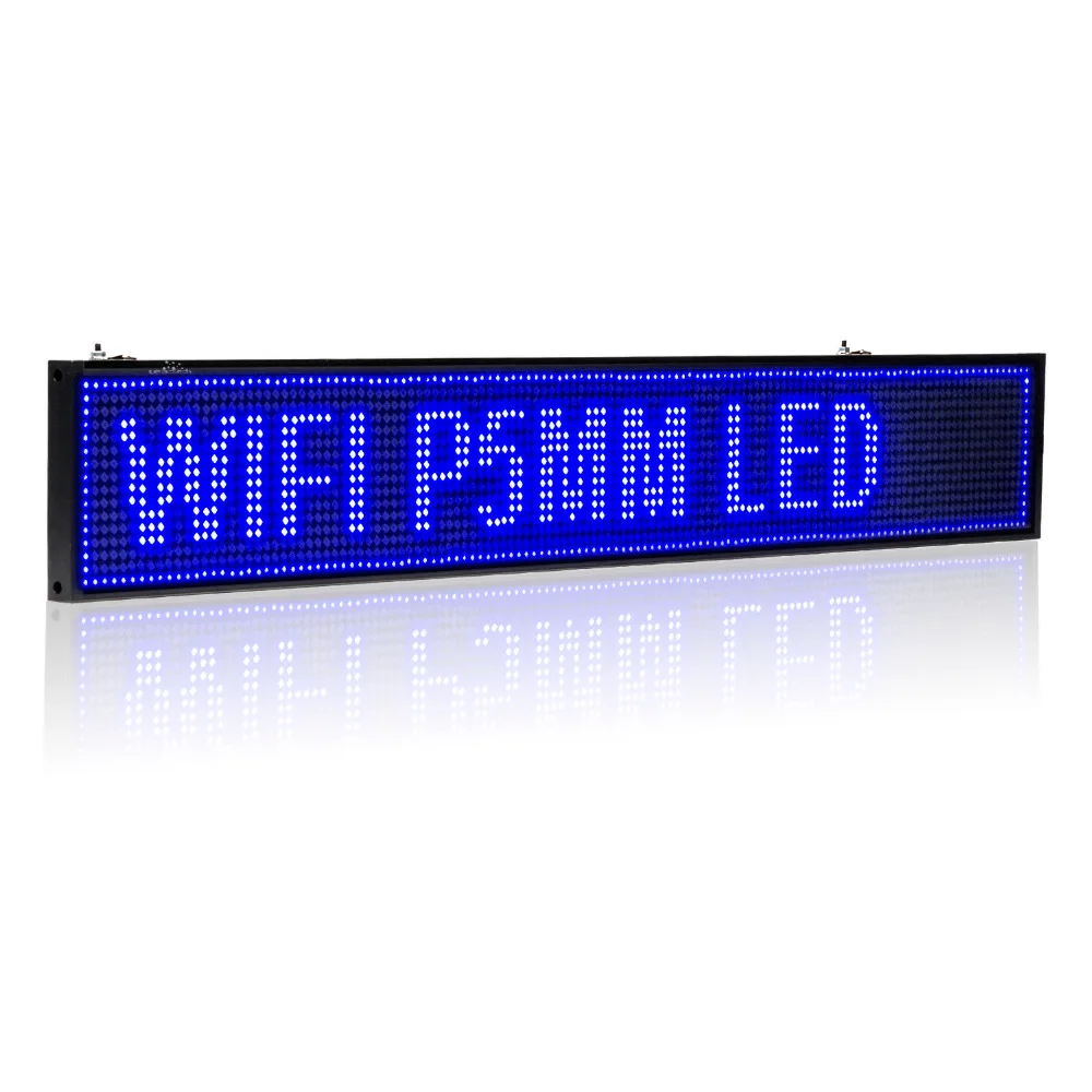 

32-in Blue Android USB WIFI LED Sign wireless programmable rolling information P5 SMD Advertising Indoor led Display board