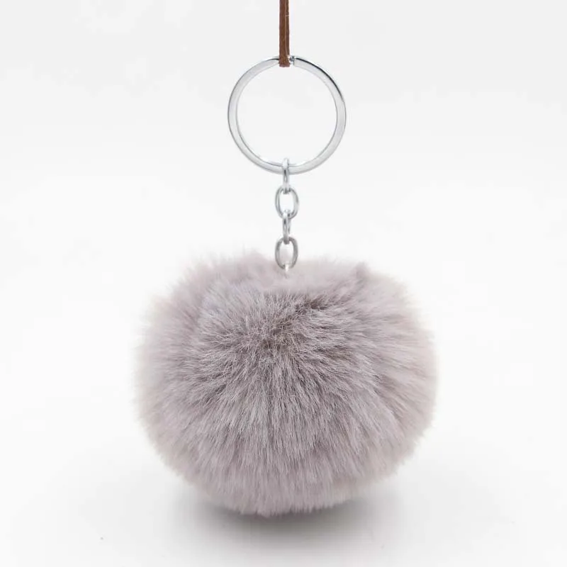 Женский брелок с помпоном из искусственного меха пушистый кролика Рекс женская