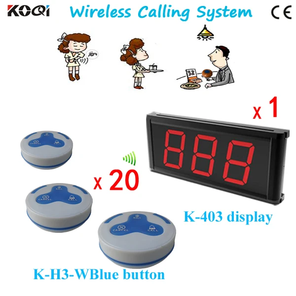 

Wireless Calling System Restaurant Coaster Caller,Waiter Call Buzzer With Display Show 3 Digit Number
