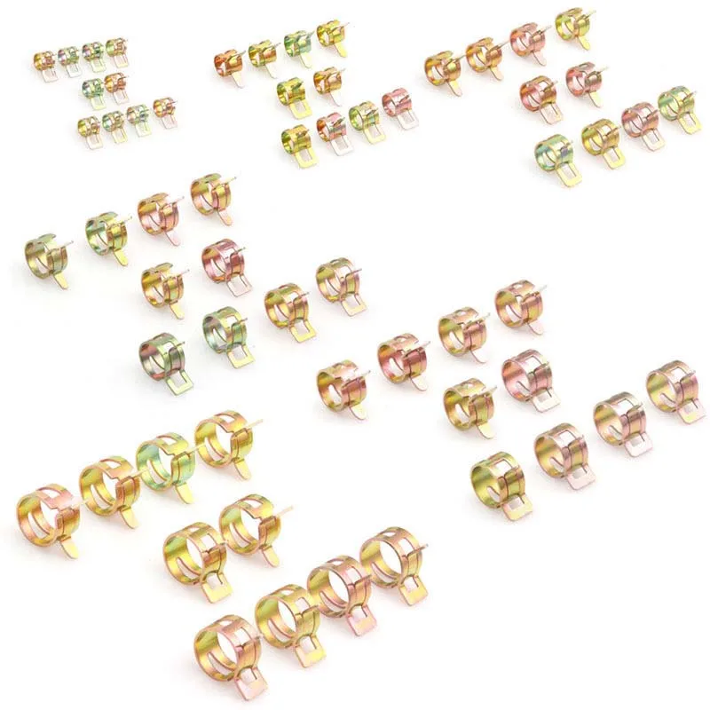 60Pcs/Kit brand new iron Spring Clips Fuel Oil Water Hose Clip Pipe Tube Clamp high quality Accessories | Автомобили и мотоциклы