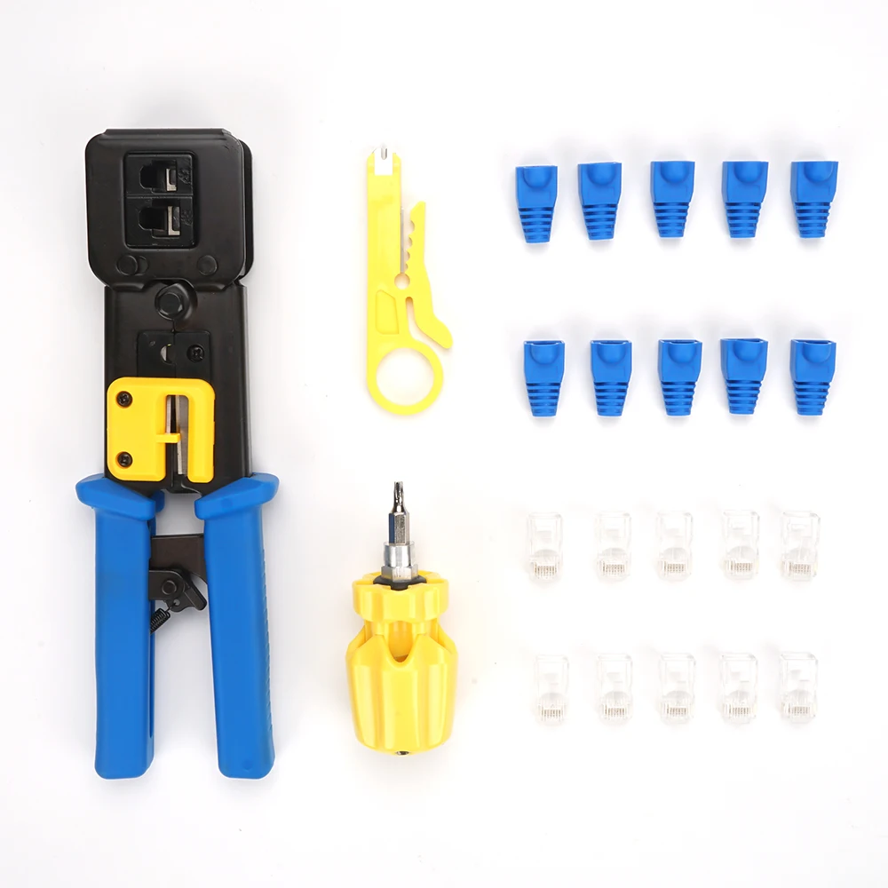 

103pcs/set Network Cable Tester Kit with Wire Stripper Wire Crimpers Screwdriver Ethernet Network Repair Tool Kit