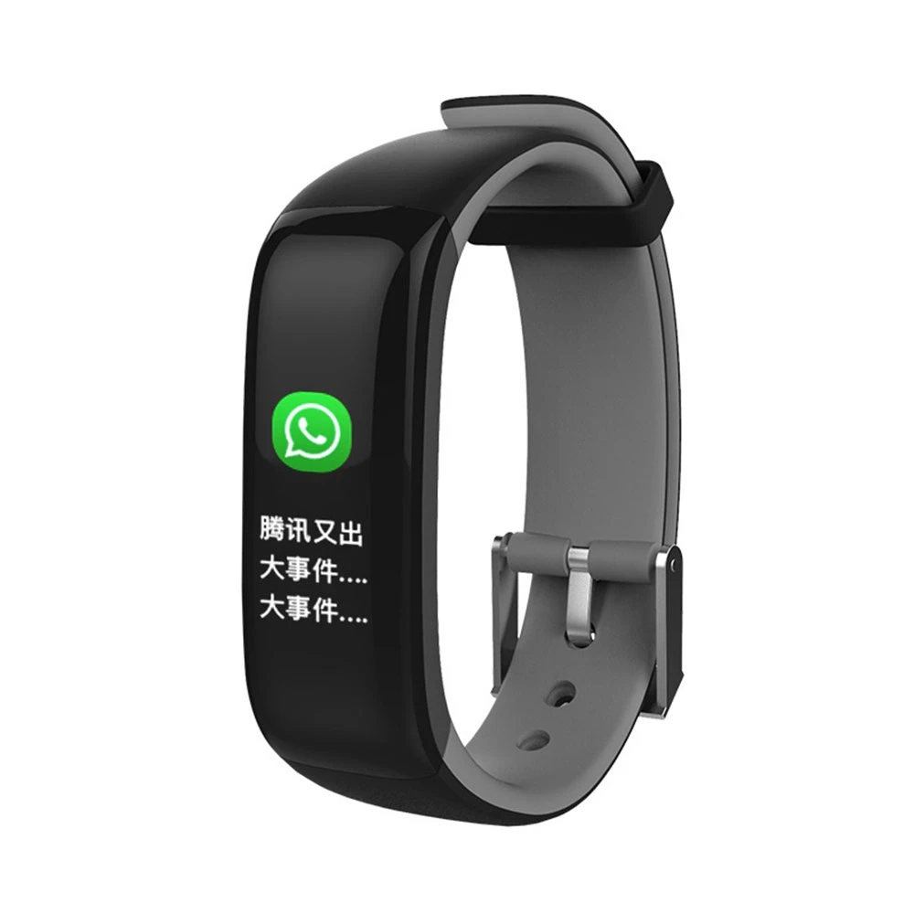 KISSCASE для бега, Bluetooth, чехол для телефона, сумка для iPhone X 7, samsung, Xiaomi, зарядка экрана, умный браслет на запястье, Мобильный смарт-браслет - Цвет: gray