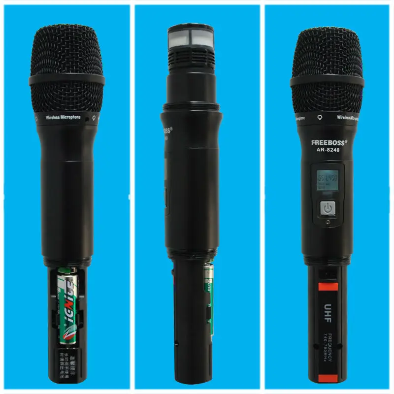 Freeboss AR 8240 UHF Беспроводная микрофонная система двухканальный ИК частотный