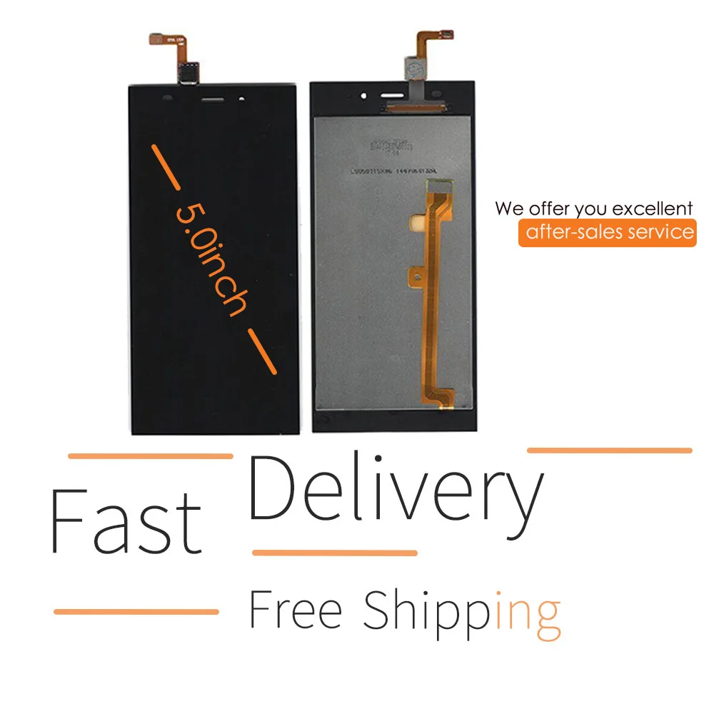 5 0 ''оригинальный черный ЖК дисплей для XIAOMI Mi3 сенсорный экран Xiaomi Mi 3 Замена с