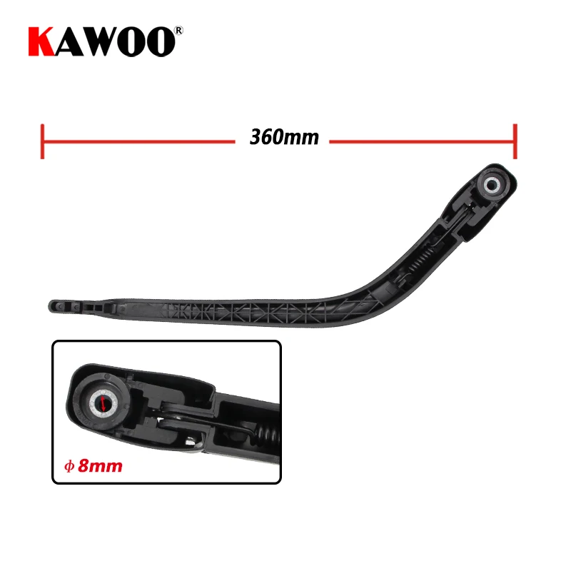 

KAWOO Car Rear Wiper Blade Blades Back Window Wipers Arm For Mitsubishi Zinger Hatchback (2006-2007) 360mm Accessories Styling