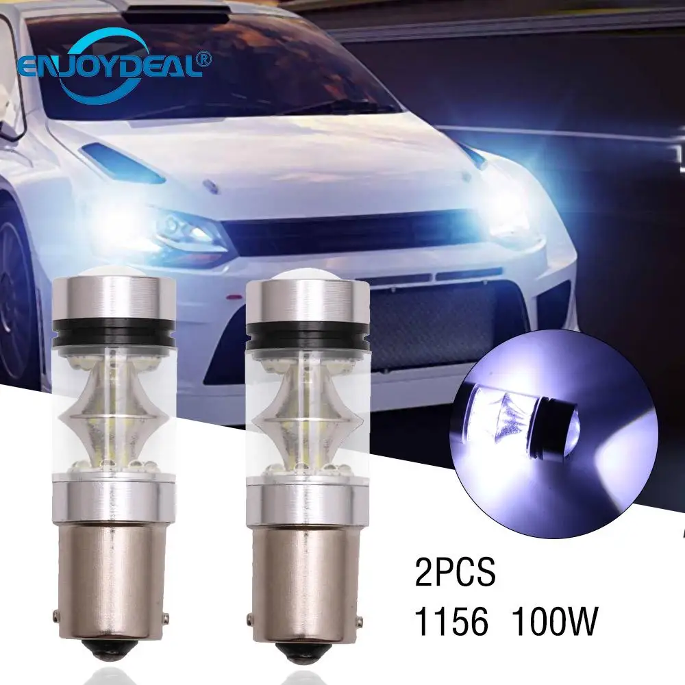 Супер яркая 2 шт. 1156 2828 SMD Светодиодная лампа 100 Вт Автомобильная DRL
