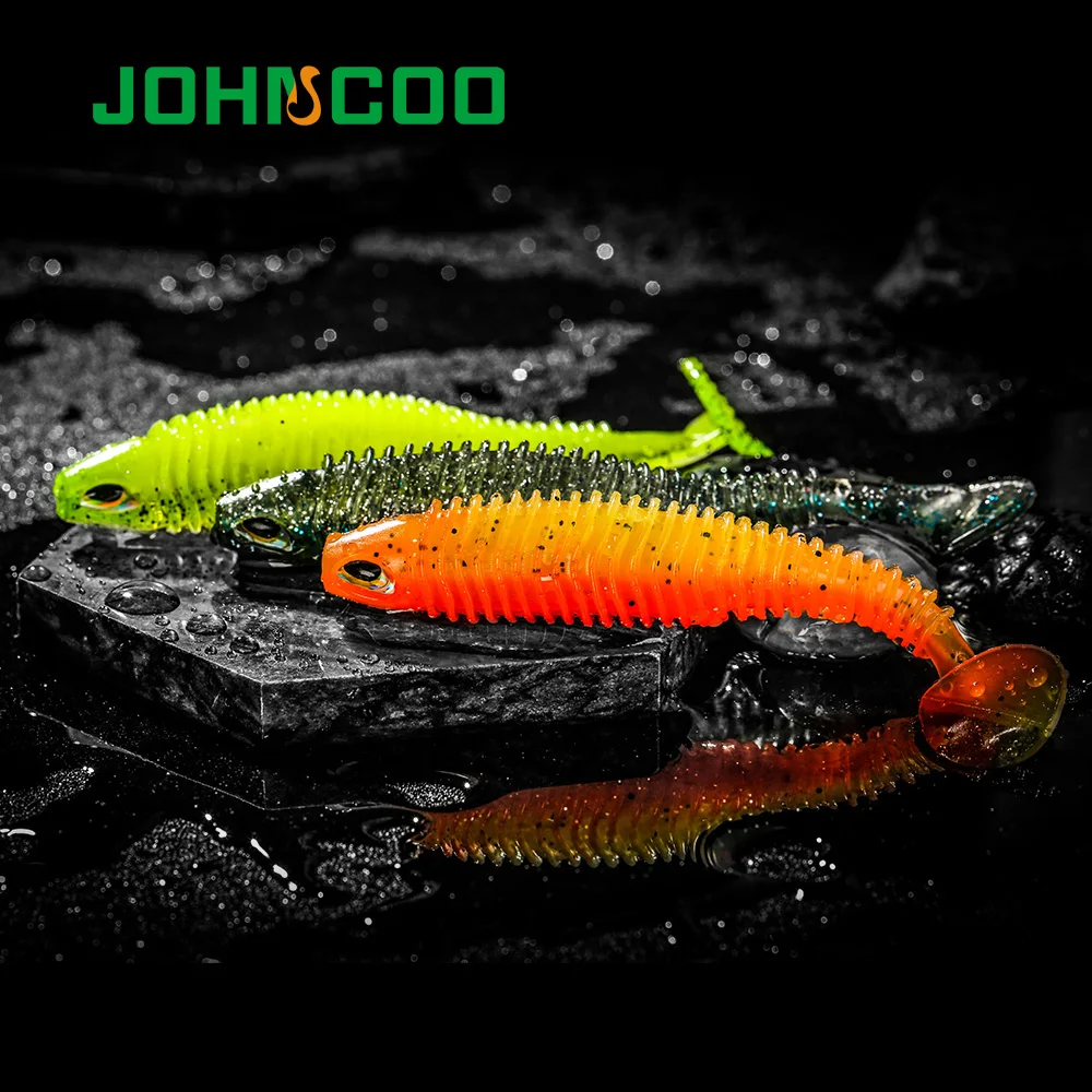 JOHNCOO Мягкая приманка червячная грубая Т хвост воблеры рыболовная