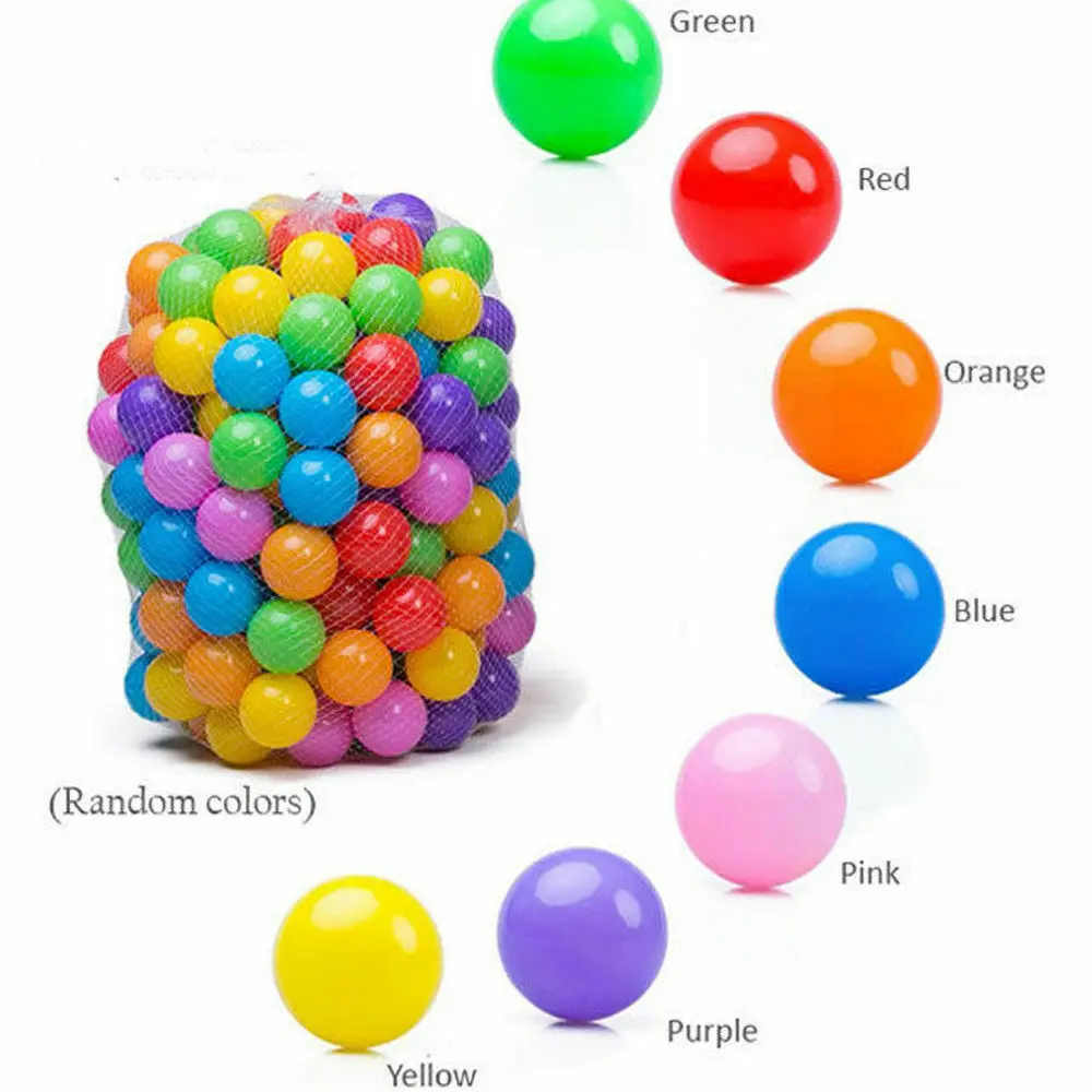 Lot 5.5cm Colorful Ball Fun Ball Soft Plastic Ocean Ball Babys Kids Swim Pit Toy