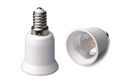 

200pcs/lot E14 Male To E27 Female Adapter Converter E14 to E27 Lamp Adapter Converter lamp adapter