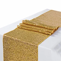 Gold 30x305 см/275 см/180 блестящие золотистые блестки настольная дорожка для свадебной вечеринки Рождественская скатерть для стола украшения - Цвет: Gold