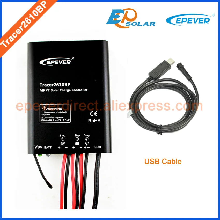EPEVER 10A зарядное устройство 24 в контроллер солнечной панели с usb кабелем для связи