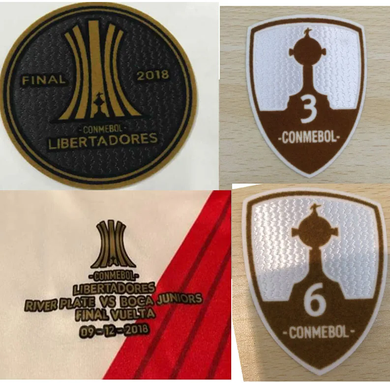 2018 Финальные освободители COPA детализированные патчи и Conmebol речная тарелка