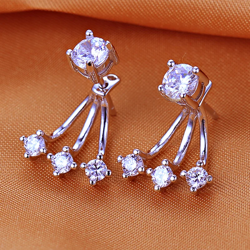Серьги гвоздики из серебра 2019 пробы в Корейском стиле|stud earrings|gift creativegift gifts |