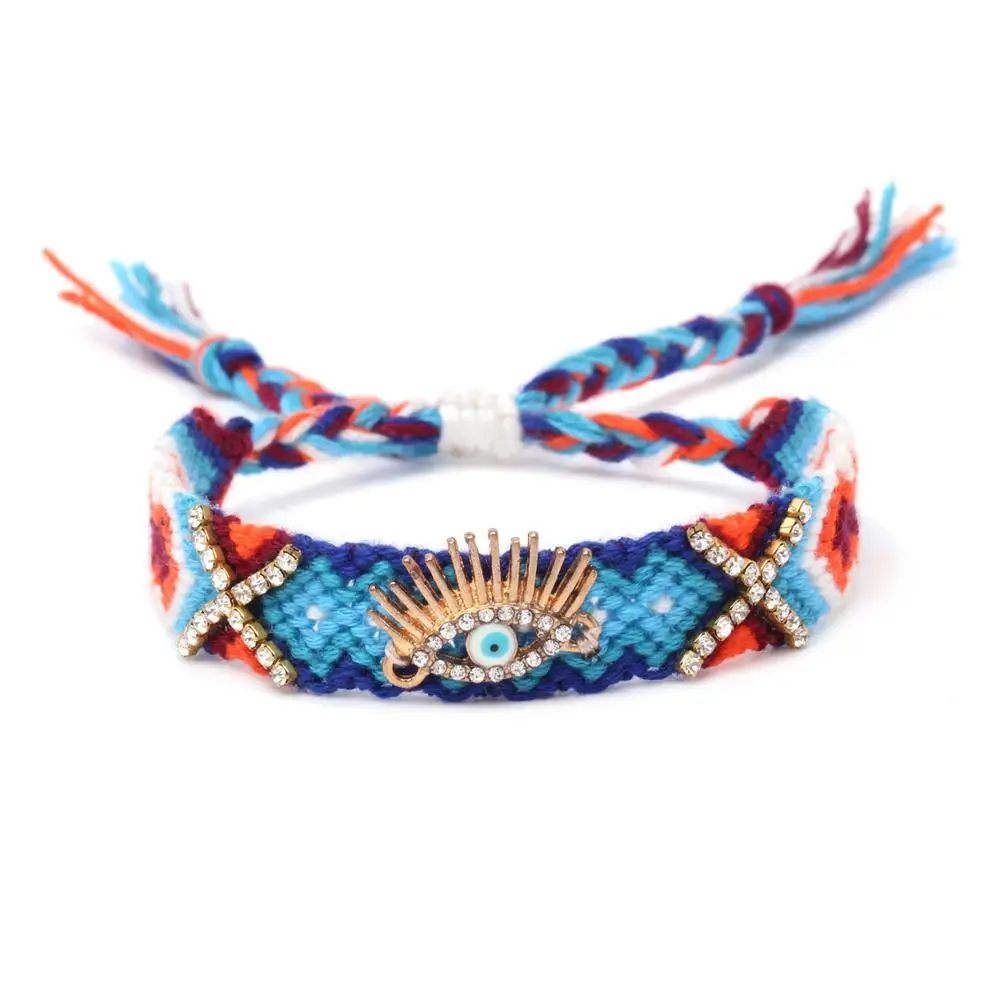 Сшитые сверкающие кристаллы золотистые длинные ресницы синие злые глаза тканый