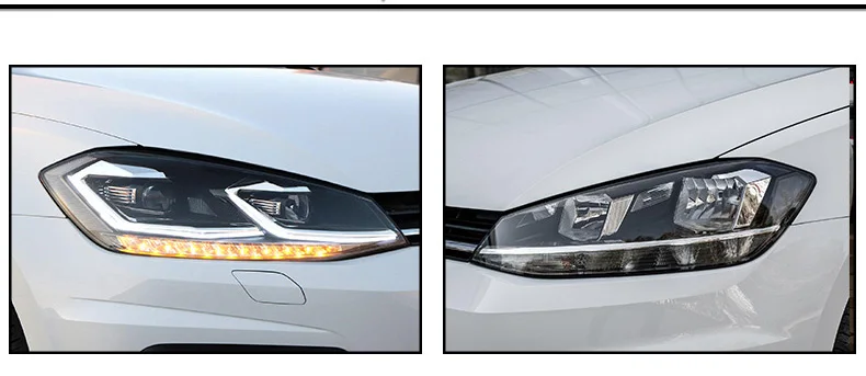 Тюнинг автомобилей чехол для Volkswagen VW Golf7 MK7 фары Гольф 7 фары светодиодный бар DRL Q5 би ксенон объектива h7 xenon