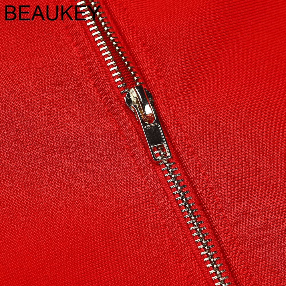 BEAUKEY 2018 Сексуальное Женское Платье-футляр на бретелях-спагетти черное красное
