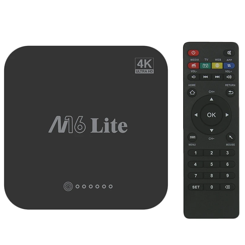 1G DDR3 8G M16 Lite Android Smart Tv Box Ddr3 Emmc Rom телеприставка 4K 3D H.265 Wifi медиаплеер ТВ приемник с европейской вилкой - Color: 1G DDR3 8G
