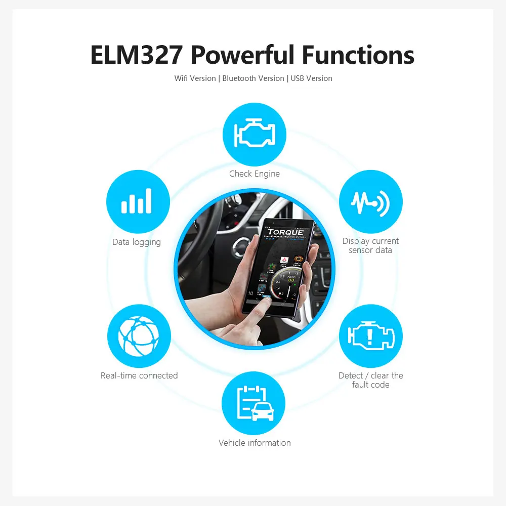 Elm 327 bluetooth obd ii V1.5 с чипом PIC18F25K80 считыватель кодов для Android и ПК диагностический