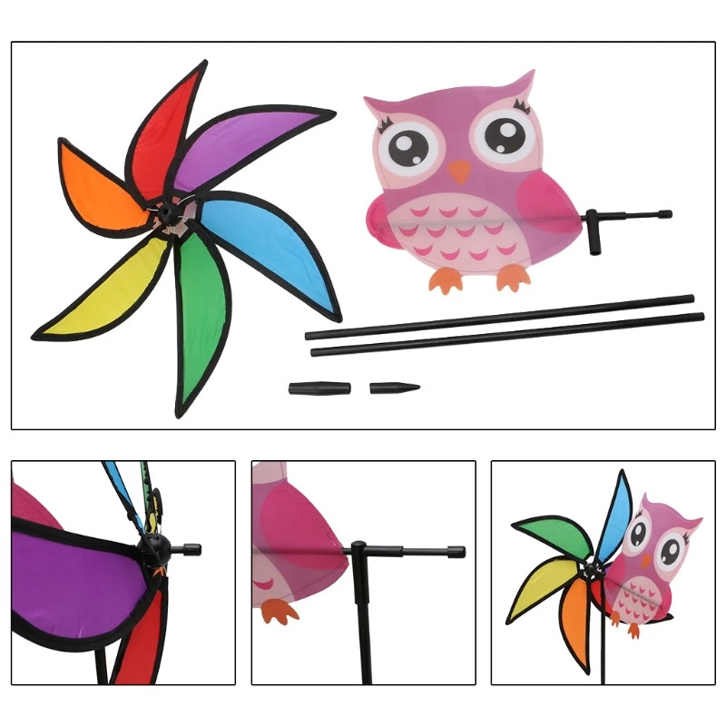 Whirligig дворовый садовый Декор детские игрушки 3D большая Милая ветряная мельница с животными духовой Спиннер