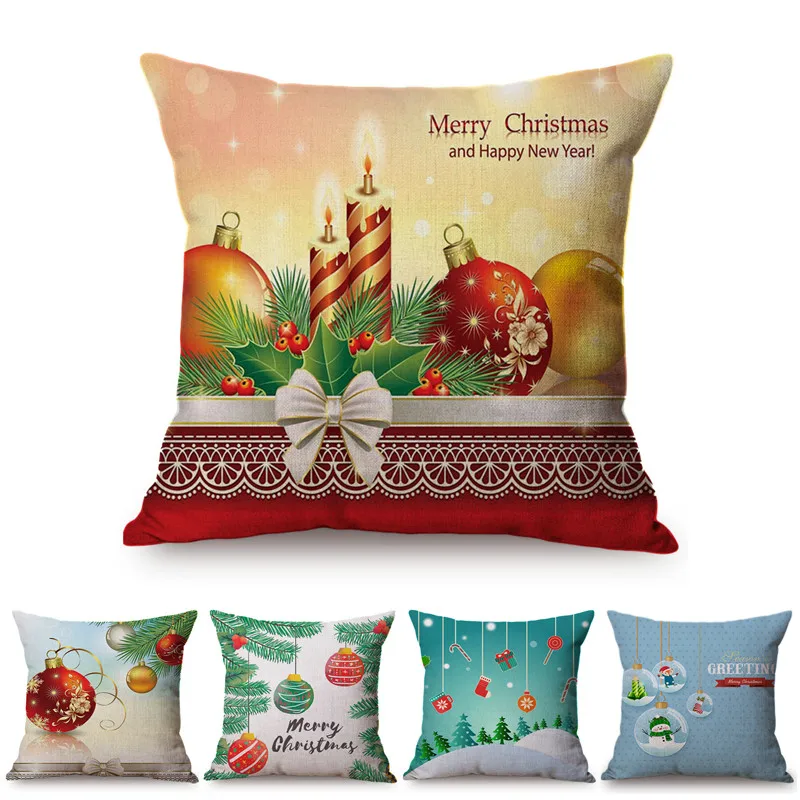 Рождественский шар Рождественская елка звездный узор праздничная подушка чехол
